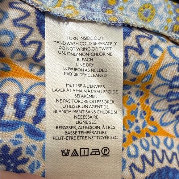 Anthropologie Maeve Pink and Blue Patterned Shirt Women's size XS - Picture 4 of 5